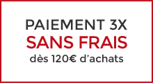 Paiement 3x sans frais dès 120€ d'achats