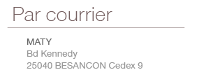 renseignements courrier
