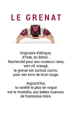 Pierre du mois de Janvier : Grenat