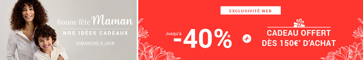 Jusqu'à -40% sur une sélection et une trousse à bijoux offerte dès 150€