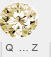 Diamant de couleur Q, Z