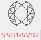 Diamant de pureté VVS1-VVS2