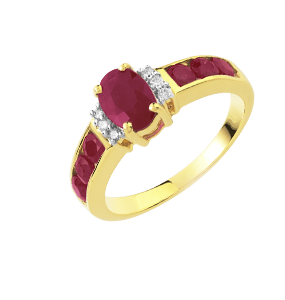 Bague or blanc 750 émeraude et diamant