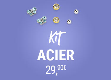 Kit perçage d'oreille Acier