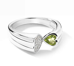 Bague Cœur Péridot