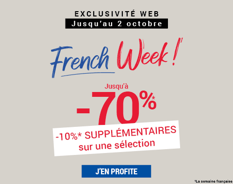 French week | Jusqu'à -70% 