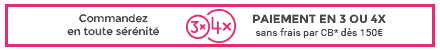 3X et 4X sans frais dès 120€ d'achat (hors Marketplace)