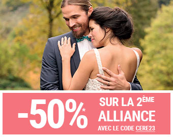 Cérémonie | -50%* sur la deuxième alliance | Code CERE23