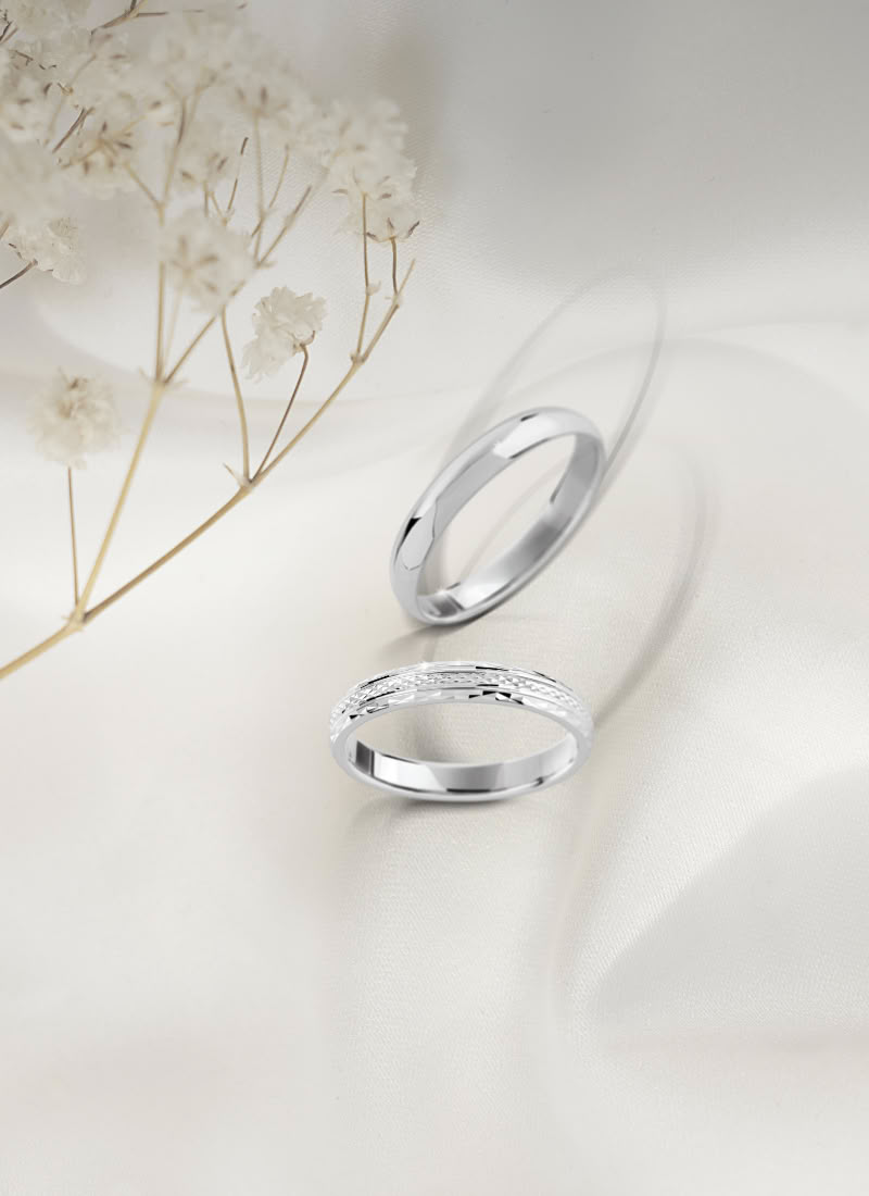 Alliances argent pour homme