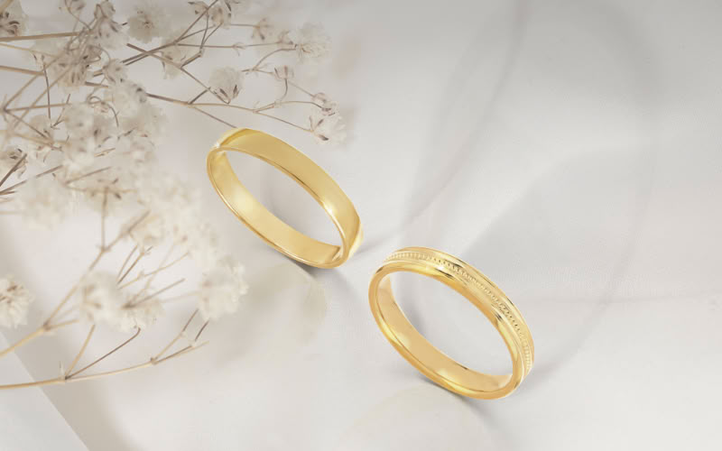 Alliance en or jaune pour femme