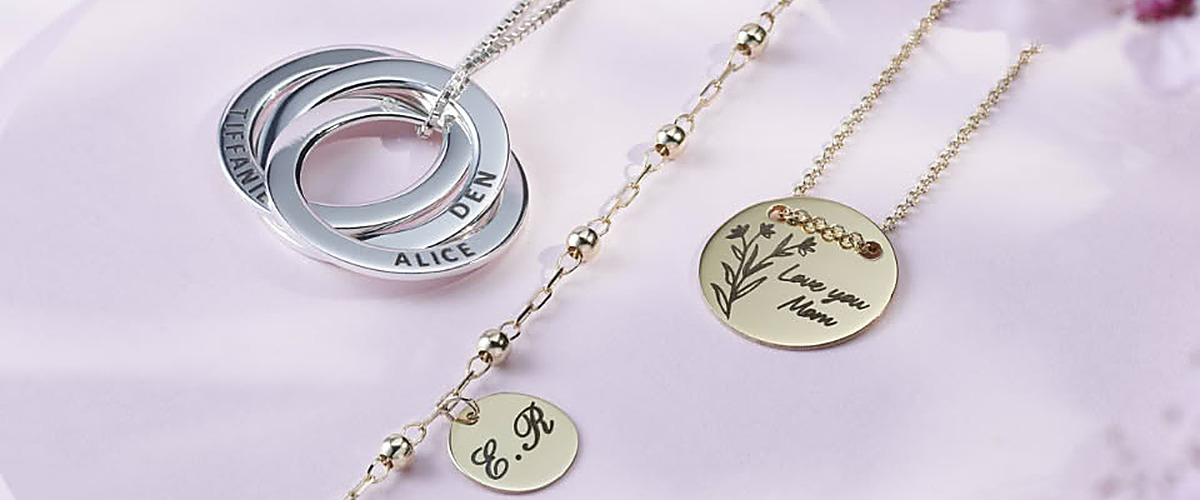 Customizable Engraved Jewelry, Shapes