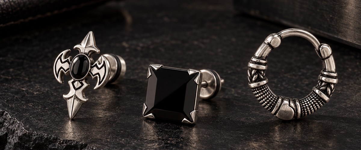 bijoux oreilles homme
