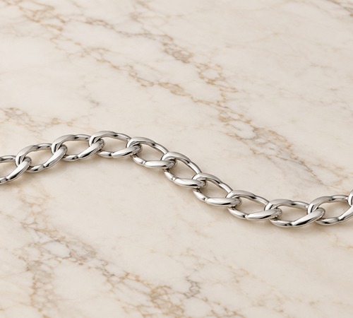 Armband en ketting met paardenschakels, stevig en opvallend