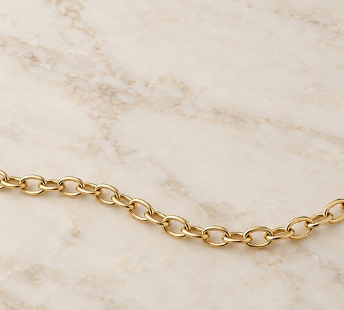 Bracelet et cha&icirc;ne maille ovale, un classique intemporel