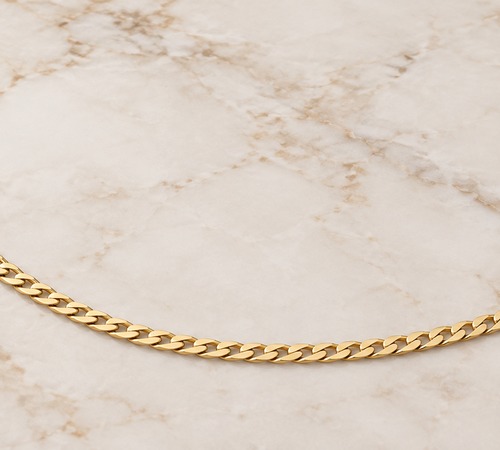 Ketting met platte schakels, fijn en ideaal om te combineren