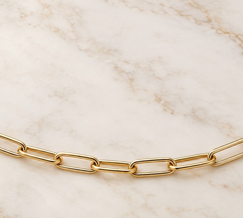 Ketting met tromboneketting, trendy en personaliseerbaar